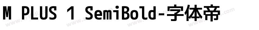 M PLUS 1 SemiBold字体转换